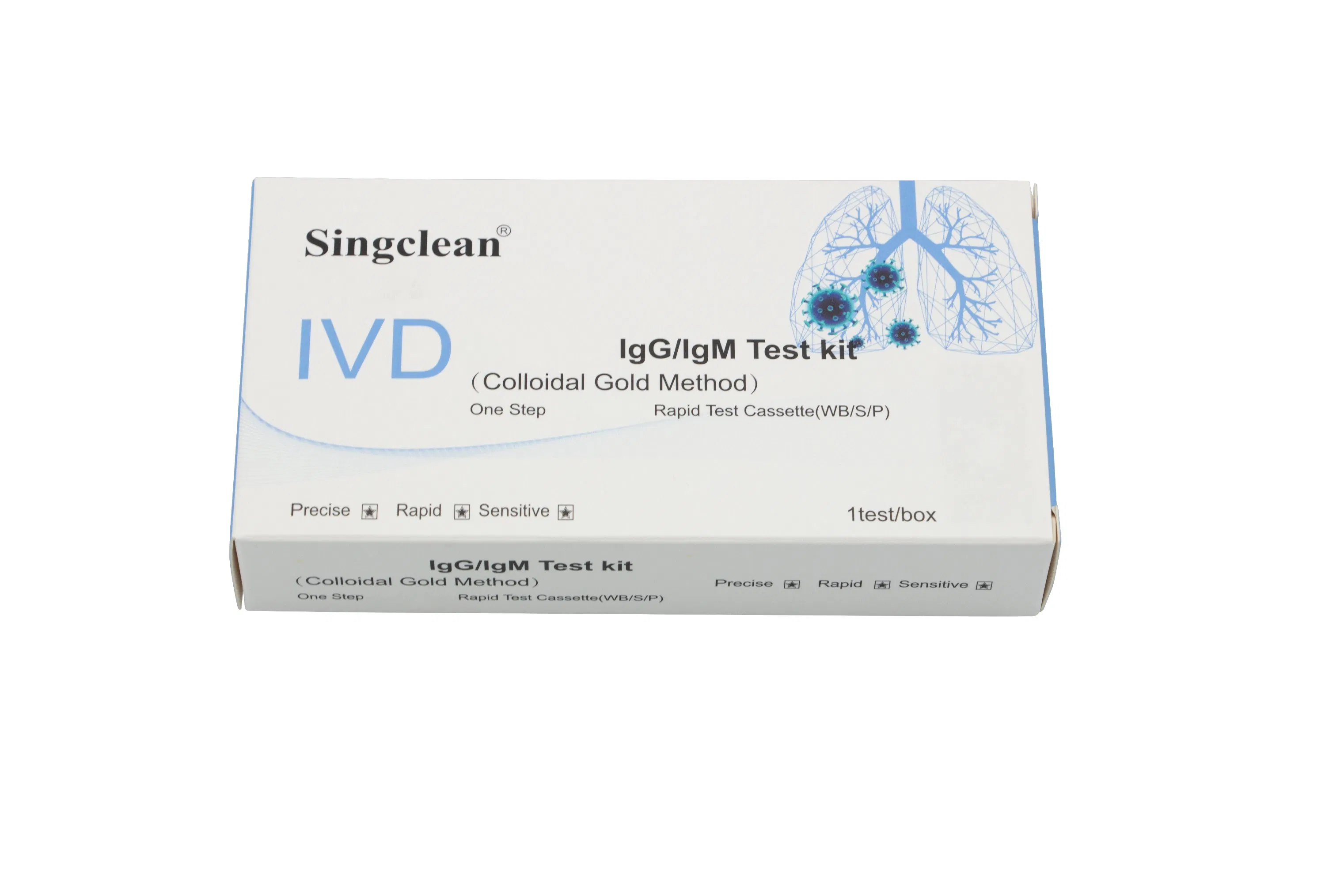 High Sensitivity Singclean Igg Igm Antibody Rapid Diagnostic Test Kit Blood Test Kit with CE Certificate