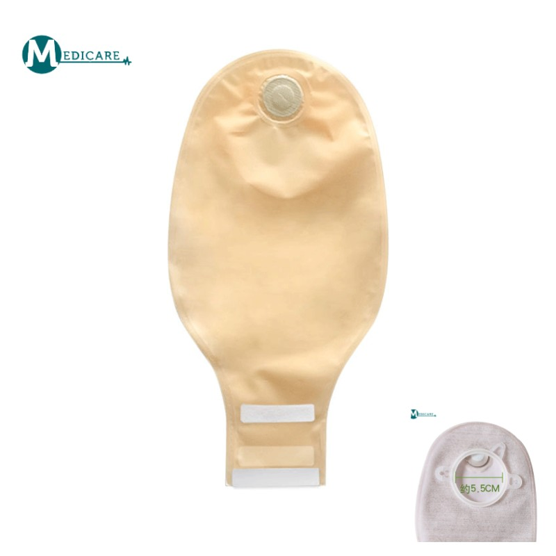 Customized Disposable Stoma Care Factory Supply Two Piece Drainable Hook and Loop Colostomy Ostomy Bag Pouch