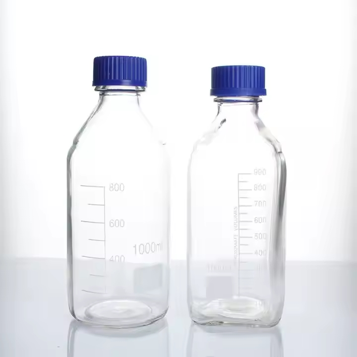 Round Chemical Medicine Reagent Bottle Glass 250ml 500ml 1000ml for Laboratory Use