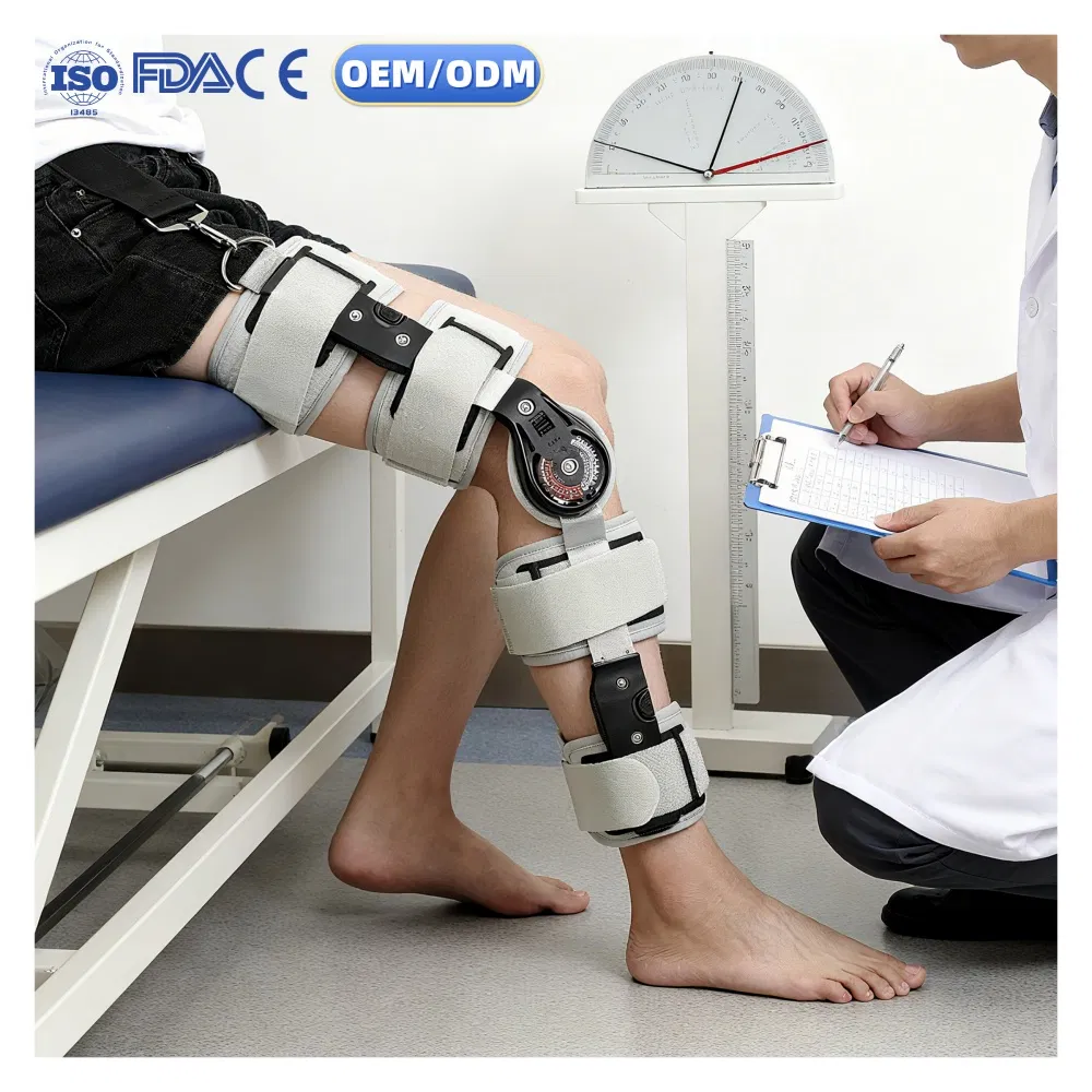 OEM/ODM Dorrella Adjustable Orthopedic Medical Knee Brace with Side Stabilizers for Acl