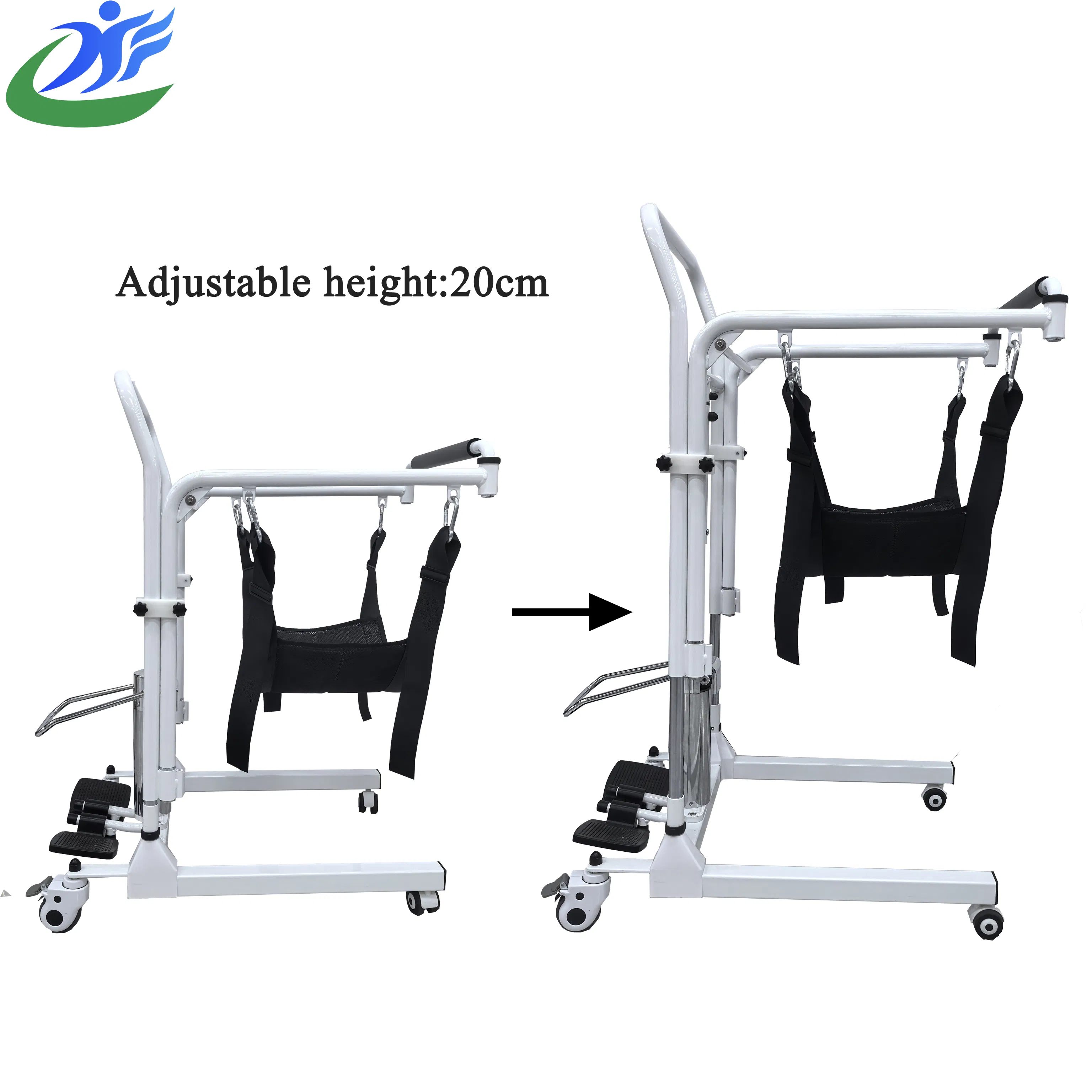 Hydraulic Patient Lift Sling for Elderly Commode Toilet Chair Use