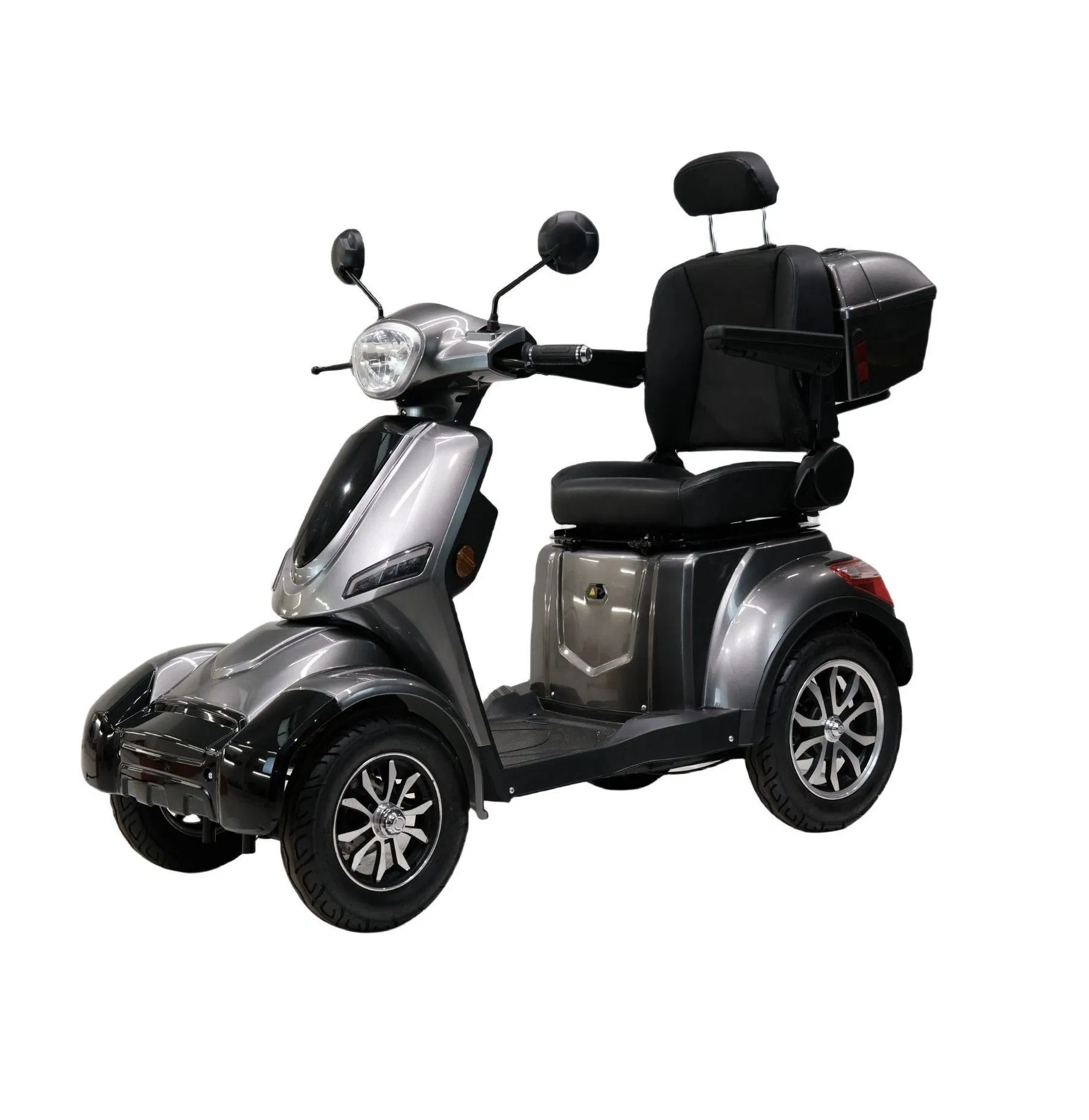 High End Ultra Light Electric 4 Four Wheel Travel Mobility Handicapped Scooter with Aluminium Alloy Rim and Retractable Pedal for Elderly Old Disabled Adult