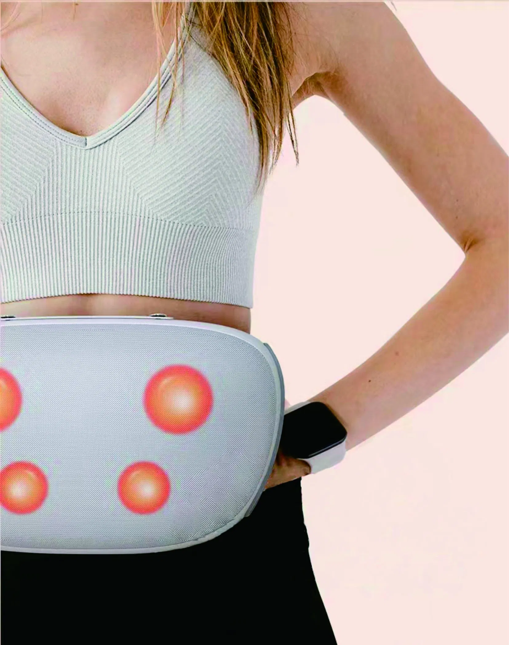 Cordless Twin Hand Air Compression 2 Heat Therapy and Kneading Shiatsu Abdominal and Hand Massager Multi-Function Massage Pillow for Wrist, Palms, Fingers, Neck