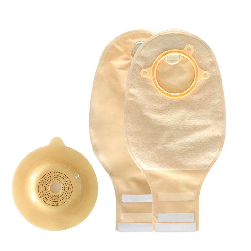 Factory Disposable Home Care Two Piece Breathable Ostomy Bag Colostomy Discharge Bags