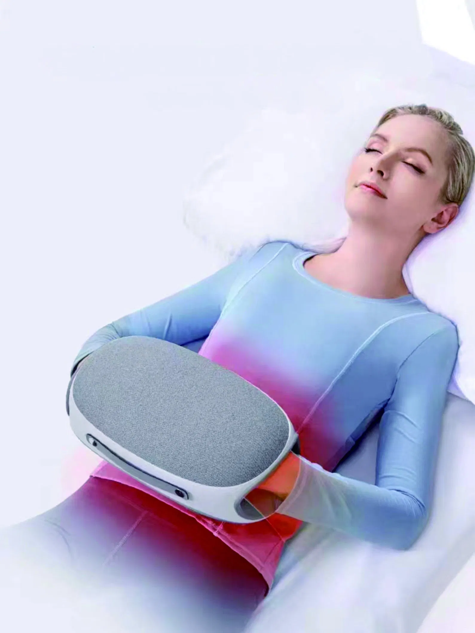 Cordless Twin Hand Air Compression 2 Heat Therapy and Kneading Shiatsu Abdominal and Hand Massager Multi-Function Massage Pillow for Wrist, Palms, Fingers, Neck