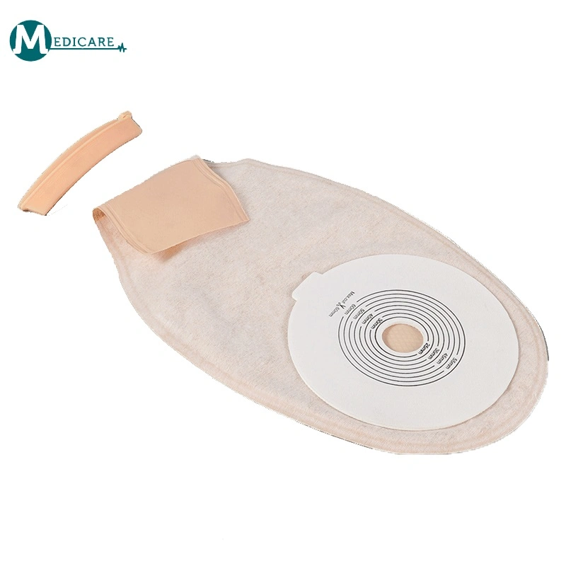 Factory Supply Ostomy Care One-Piece Hydrocolloidal Bottom Plate Can Drain 65mm Twist Tie Colostomy Bag