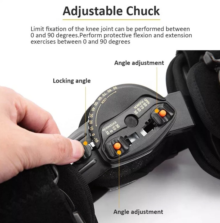 Long Metal Hinge Knee Brace for Knee and Elbow Orthopedic Rehabilitation