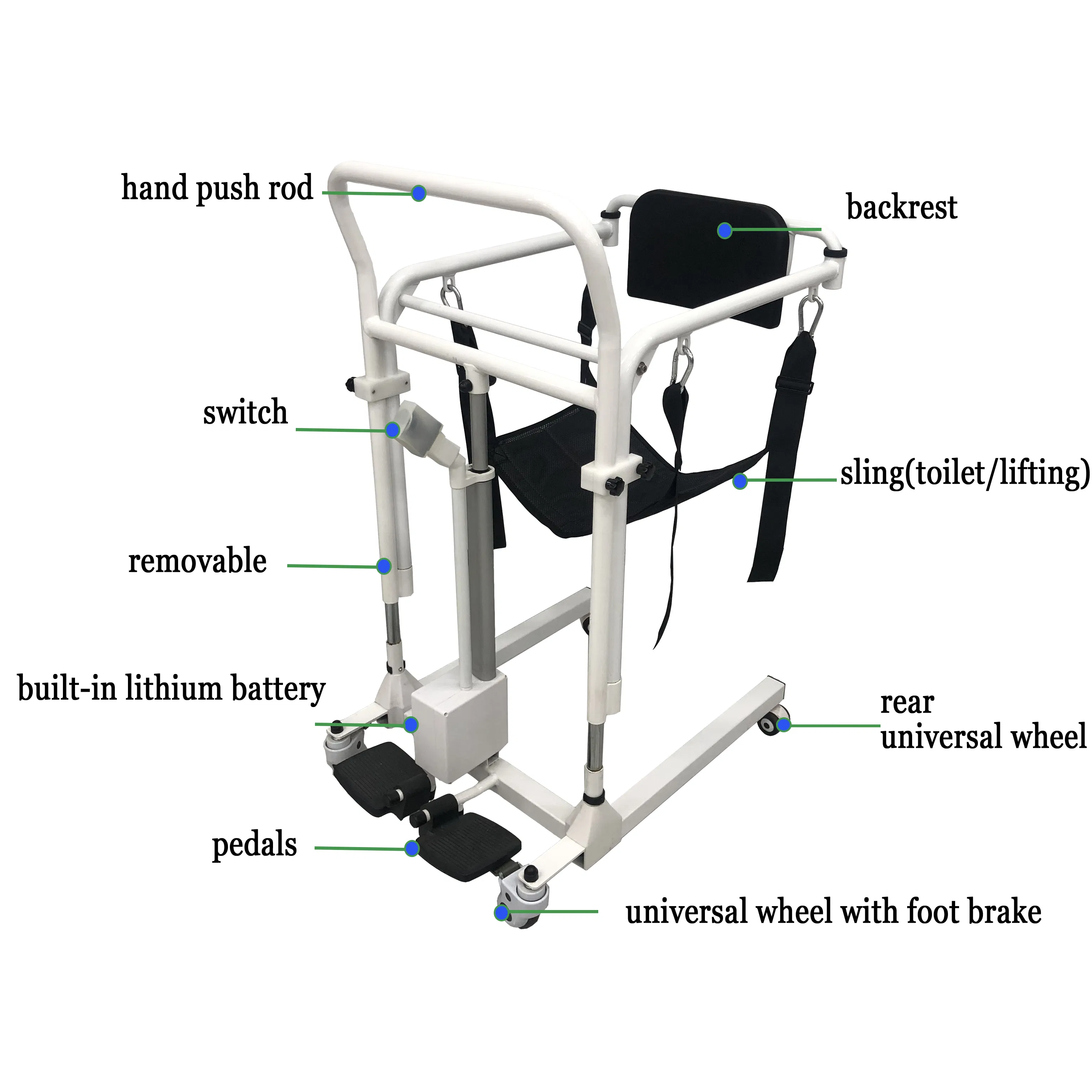 Wheelchair Lift: Disabled Transfer Chair Sling for Easy Patient Movement