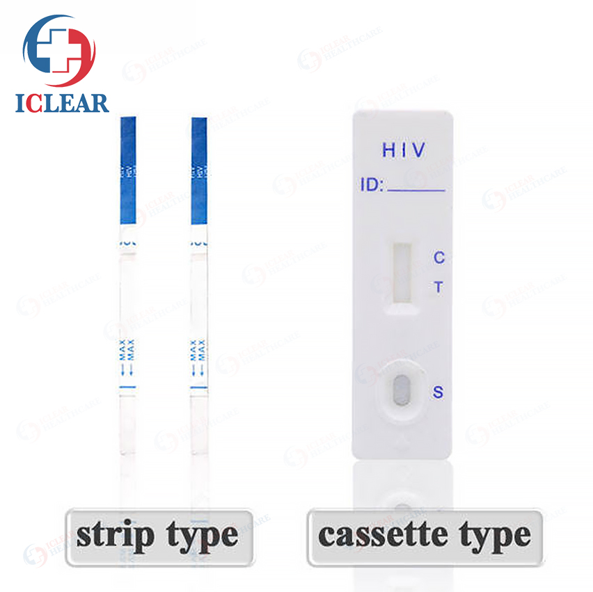 Home One Step Diagnostic Card HIV Test Strip Cassette Aids HIV 1+2 Rapid Test Kit