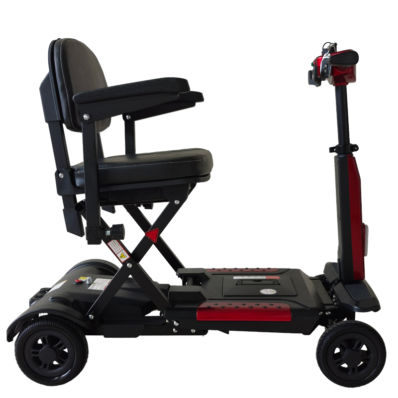 Aluminium Lightweight 4 Wheel Remote Control Automatic Folding Handicapped Mobility Scooter