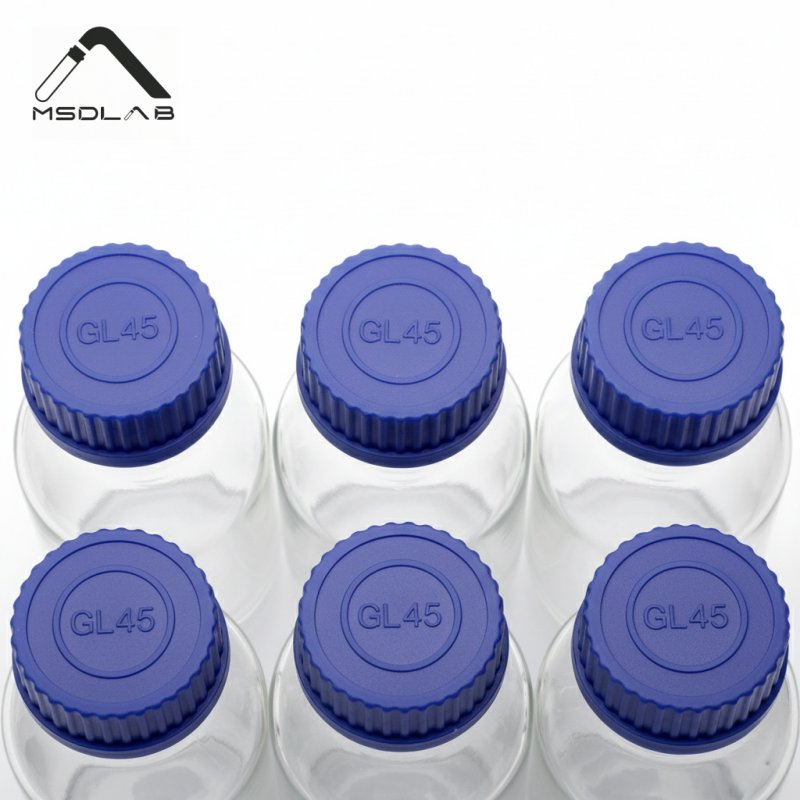 Laboratory Borosilicate 3.3 Glass Media Bottle Glass Reagent Bottle with Gl45 Screw-Neck Bottle
