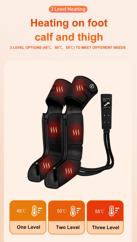 Health Care Heated Air Compression Leg Massage Therapy Machine Leg Massager for Circulation