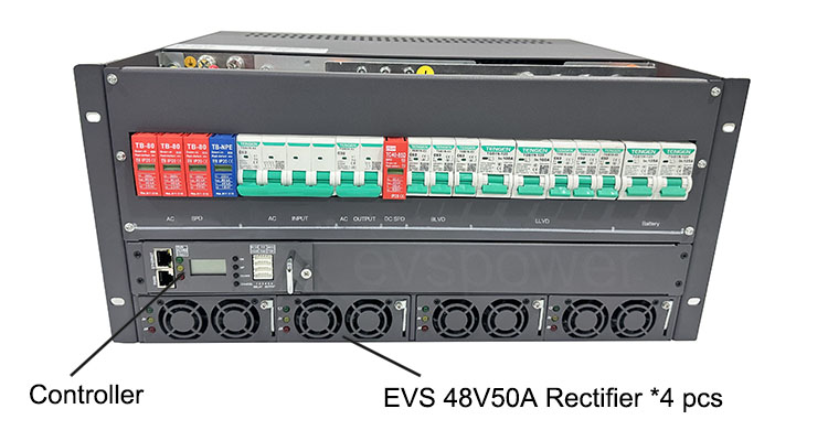 AC DC 48V 200A 380V/220V 60Hz High Efficiency Indoor Switch Mode Power Supply Single Rectifier Telecommunications Industrial