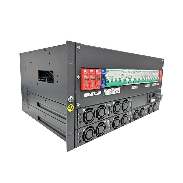 EVS110100-H5B5 125V 100A Telecom Power Supply 220V AC/110V DC Battery Charger 380V/220V Rectifier Built-in SNMP for Telecom
