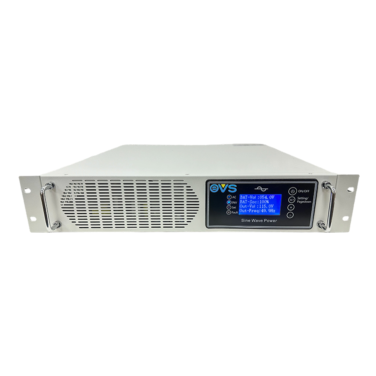 EVS Single Phase 3KVA 3000W Pure Sine Wave Inverter 48V DC 220V AC Converter 50Hz Output Frequency Industrial Telecom Rack Mount