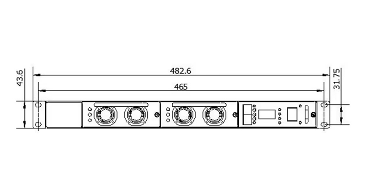 1u rack mount 36v power supply installation size chart