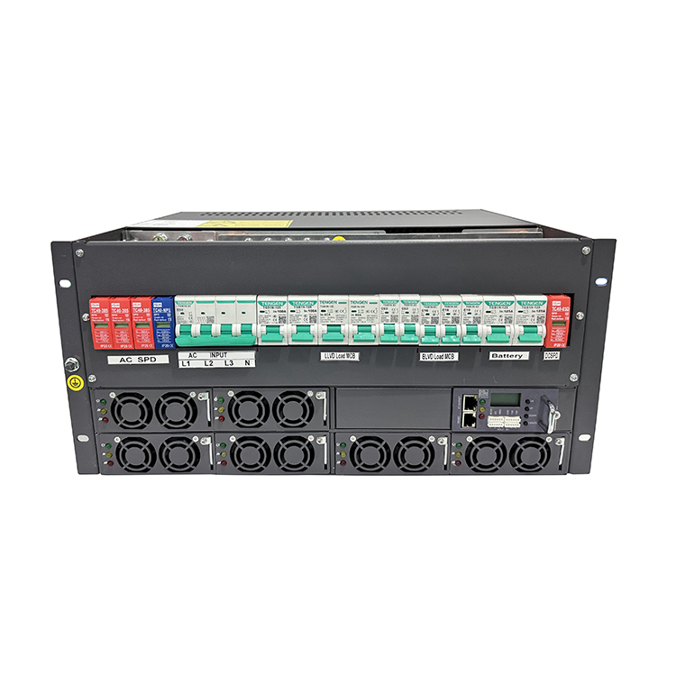 EVS110100-H5B5 125V 100A Telecom Power Supply 220V AC/110V DC Battery Charger 380V/220V Rectifier Built-in SNMP for Telecom