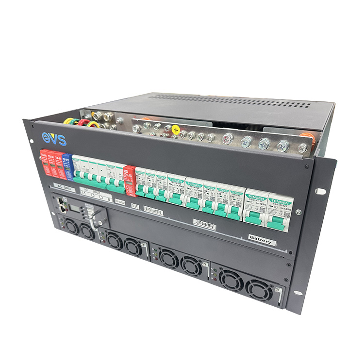 EVS EVS48200-H5B4 48V 200A Telecom Power Supply 220V AC/48V DC Battery Charger 380V/220V Rectifier Built-in SNMP for Telecom