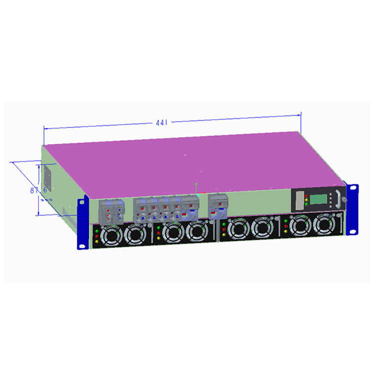 EVSPOWER EVS48200-H5B4 48V Embedded Rack Mount DC Power Supply 200A Output 60Hz Telecom Power Rectifier System 220V/380V
