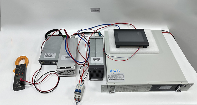 Telecom 19 inch Rack Mount DC 220V Inverter Output Angle View