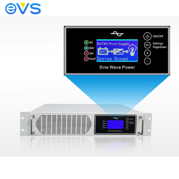 110V DC to 110V AC 4KVA Single-Phase 4000W Rack Mount Inverter Battery Charger with LCD Display Industrial Motor 50/60 Hz Output