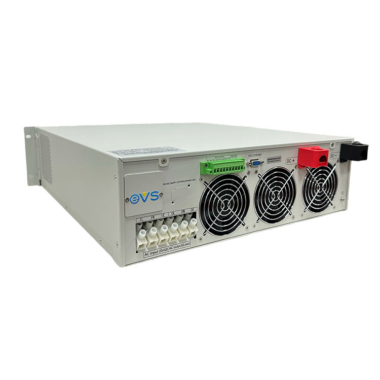 EVS Single Phase 3KVA 3000W Pure Sine Wave Inverter 48V DC 220V AC Converter 50Hz Output Frequency Industrial Telecom Rack Mount