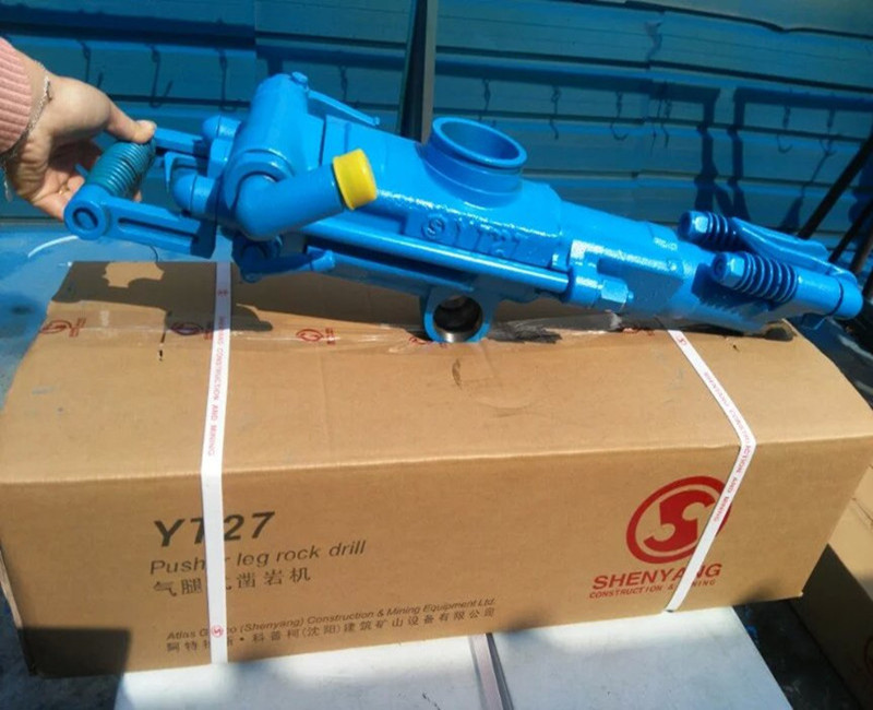 YT27 Portable Air Leg Rock Drill Pneumatic Jackleg Drill Mining Machinery Rock Drilling Tools For Gold Mining And Construction