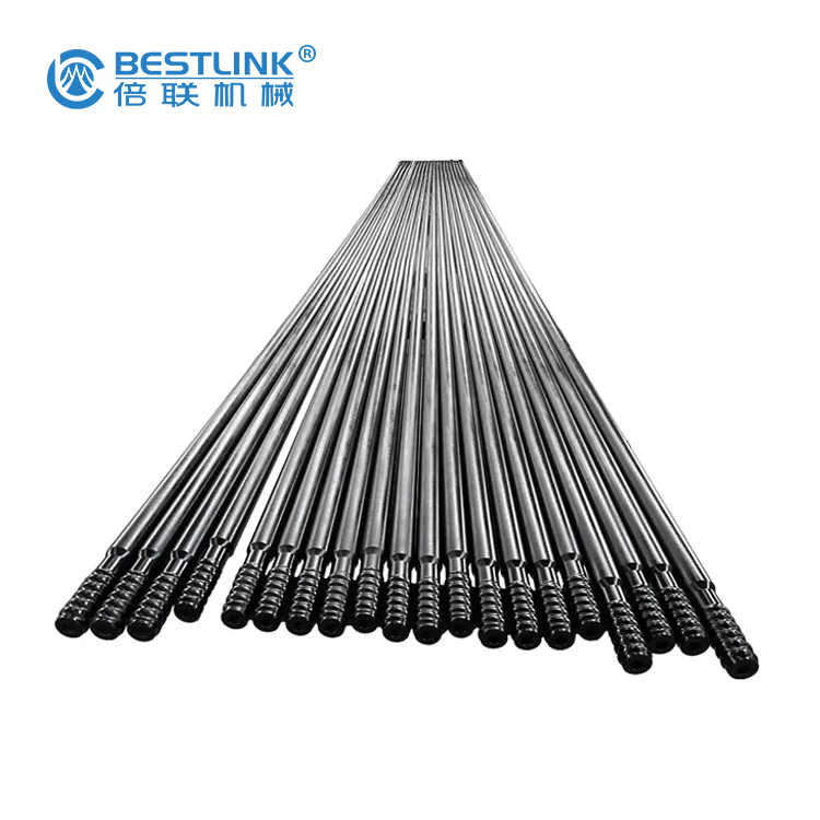 Rock Drilling Steel Integral Drill Rod With Chisel Bit for Mining and Quarrying