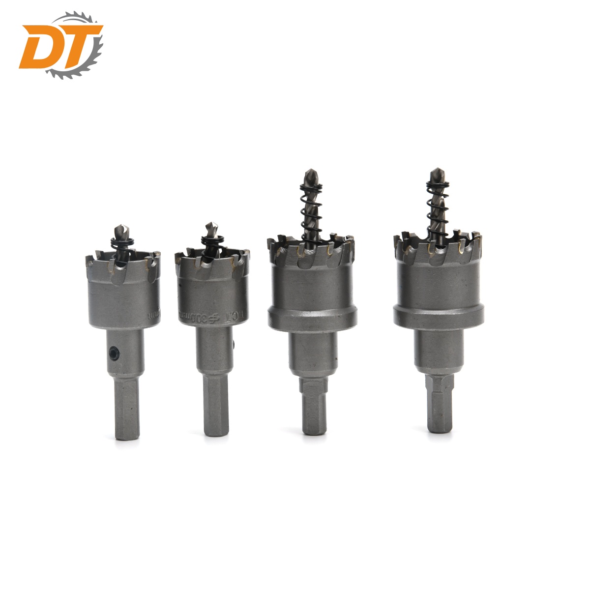 DT 4 Pcs 1 Inch Cut Depth with Detachable Pilot Drill Bits TCT Hole Saw Drill Bit Set for Stainless Steel Hard Metal Plastic