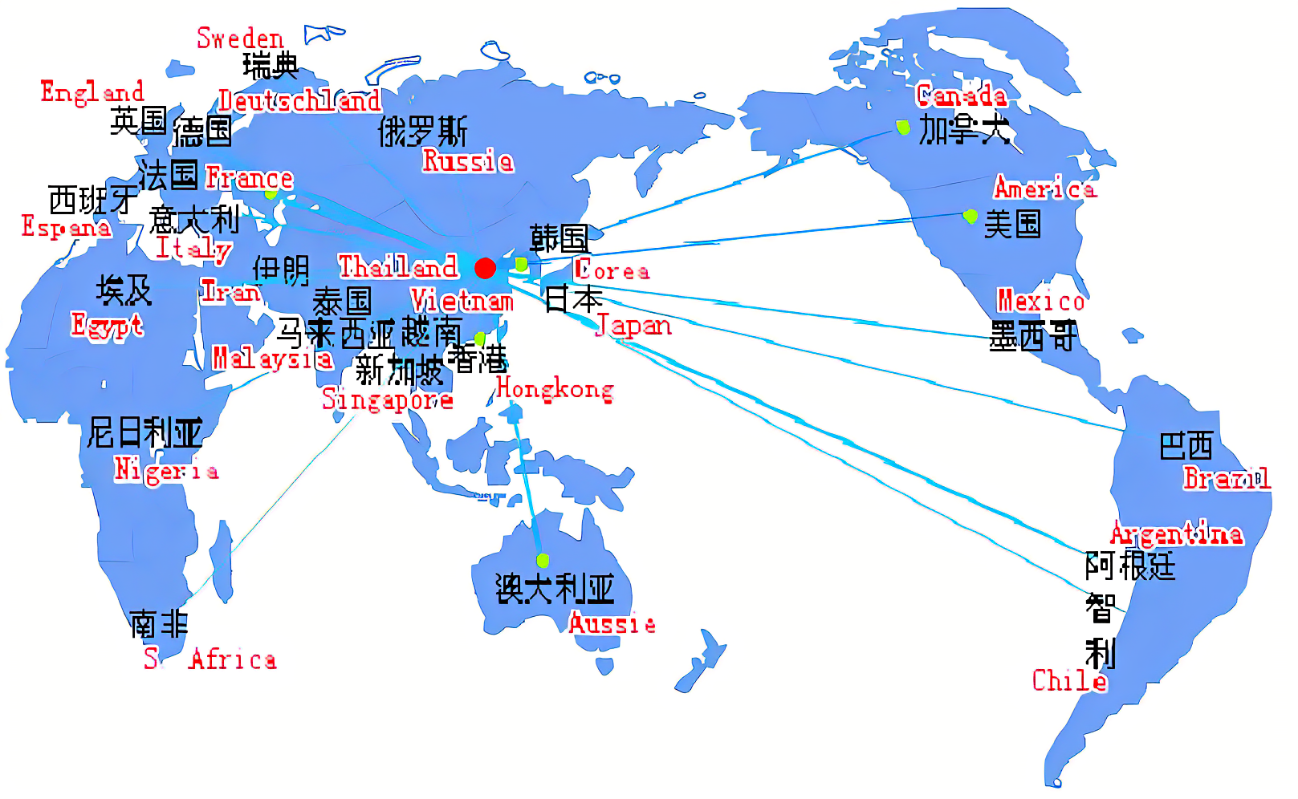 Global Sales Network Map