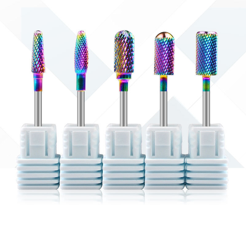 Removable Nail Drill Bits Set Manicure and Pedicure Carbide E File Tungsten Dilling Pen Made of Plastic