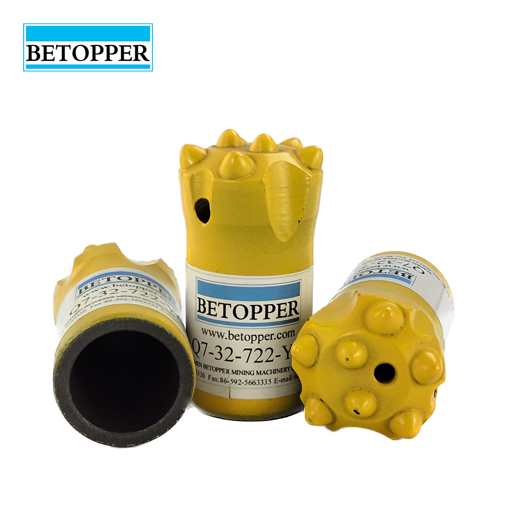 New Design Taper Button Bit for Extremely Hard Rock 30-50mm Diameter 7 11 12 Degree Button Drill Bit for Quatze Quarry
