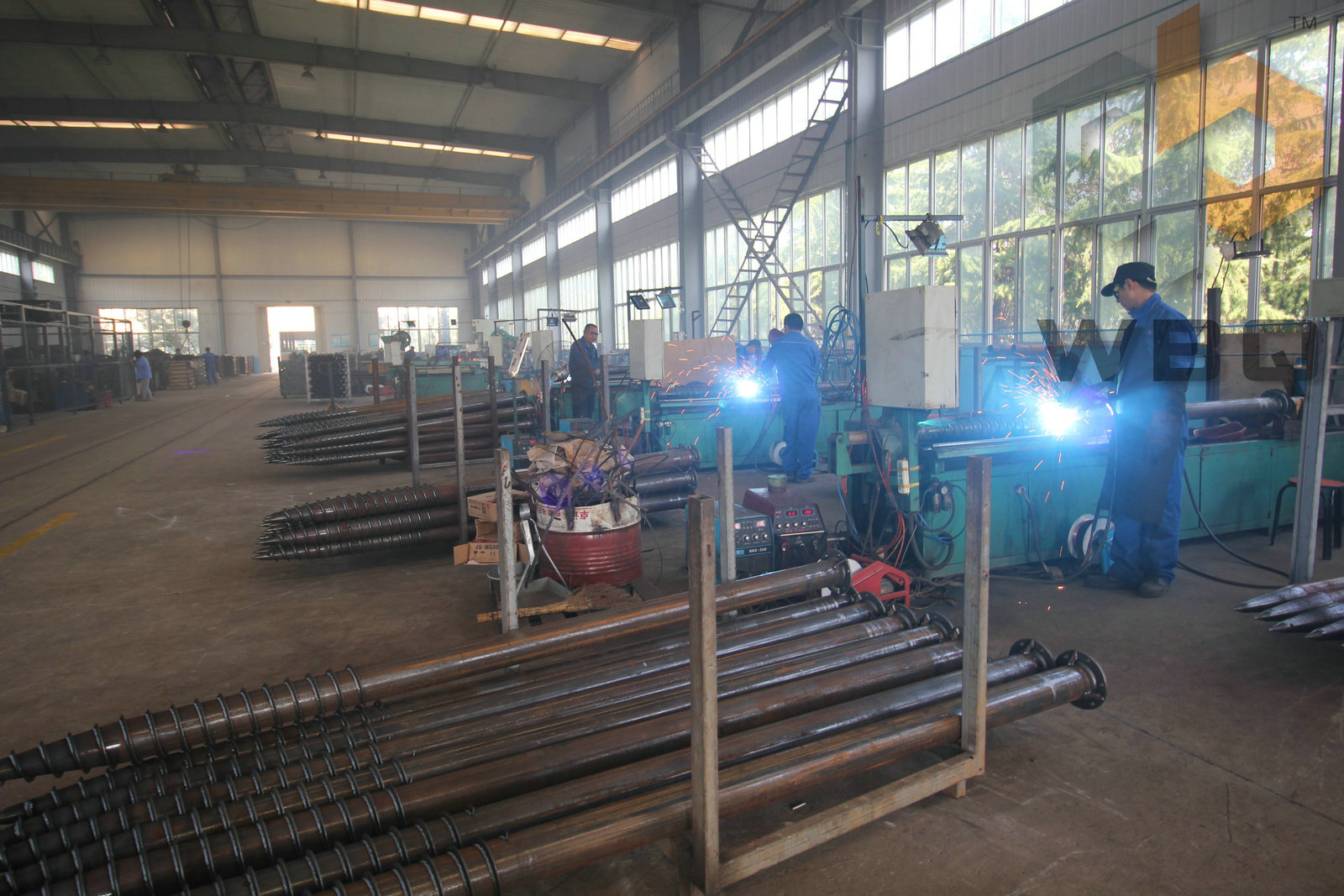 Ground Screw Pole Anchor Installation Machine Terraces Warehouses