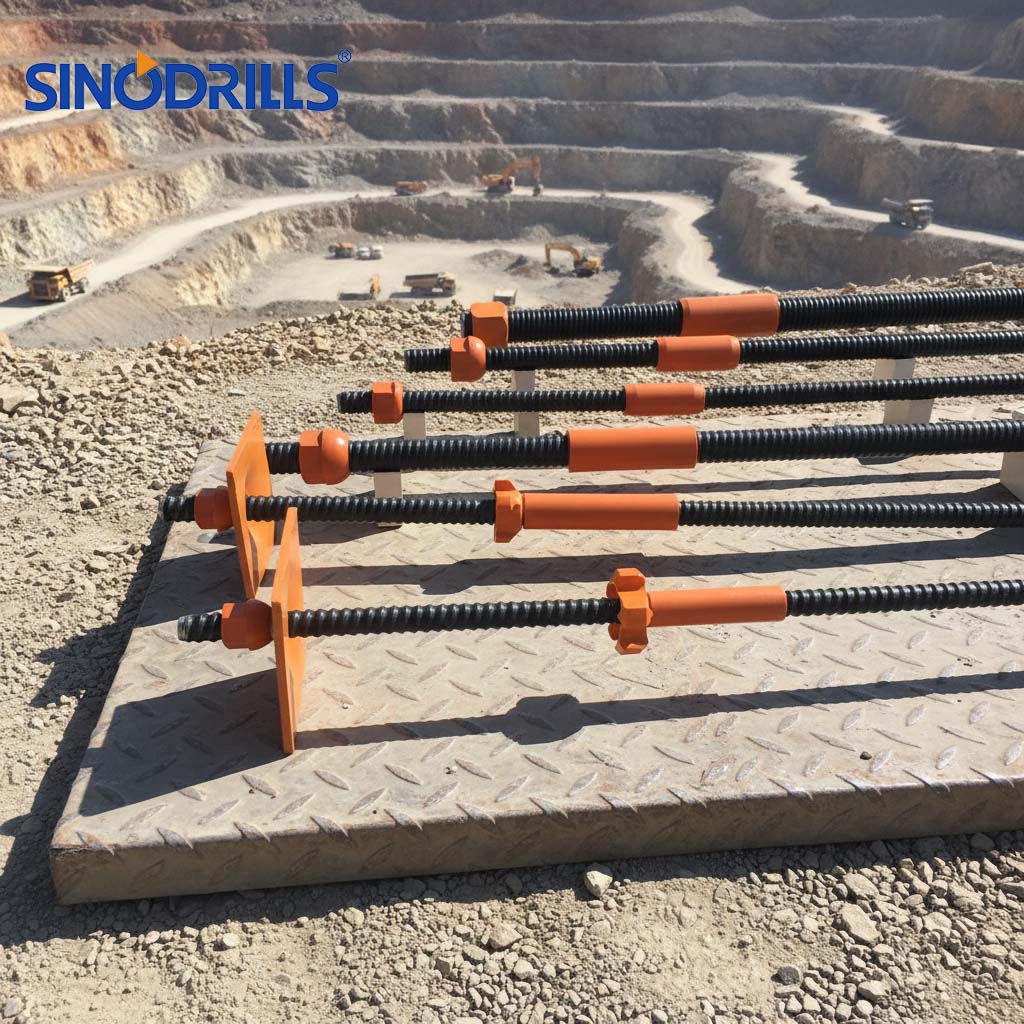 Sinodrills R32L R32N R32S Self Drilling Anchor System Anchor Bolt R32 for Tunneling Mining Roof Bolting