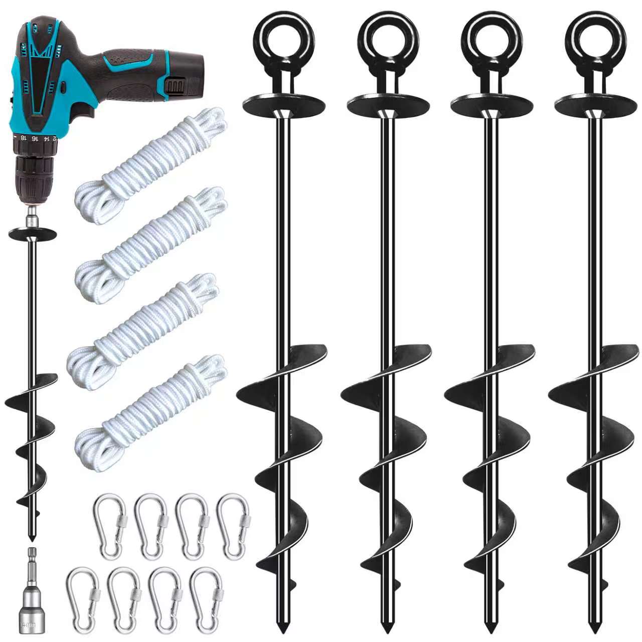 Reliable Screw in Anchors Easy to Install Ground Fixing Tool