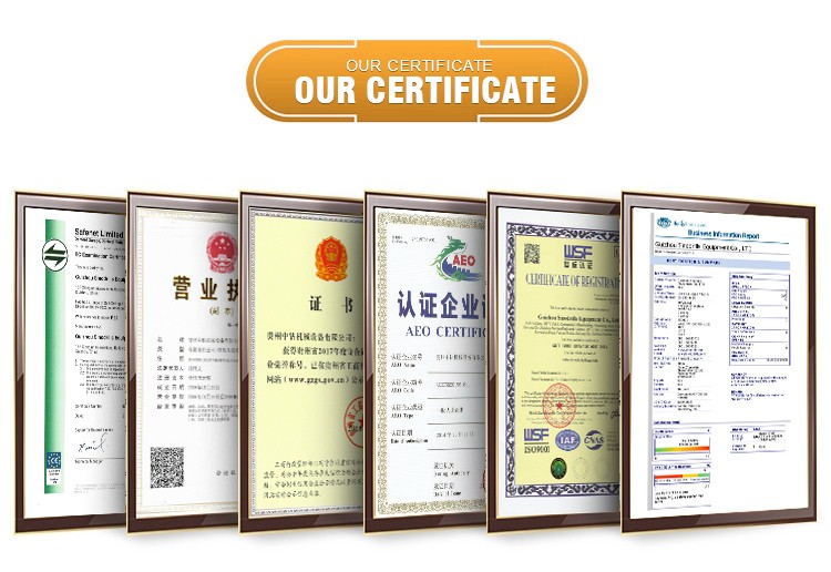 Quality certificates and standards compliance