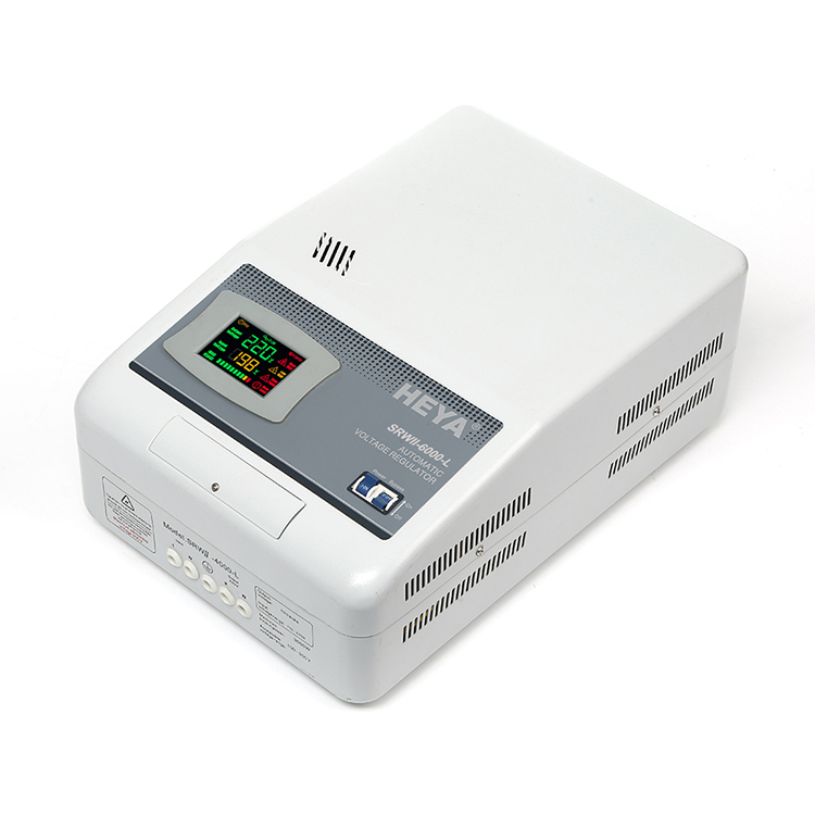 220V 6kVA Automatic Single-Phase Voltage Stabilizer With LCD Whole House Solution For 2P Air Conditioner Protection AC Current