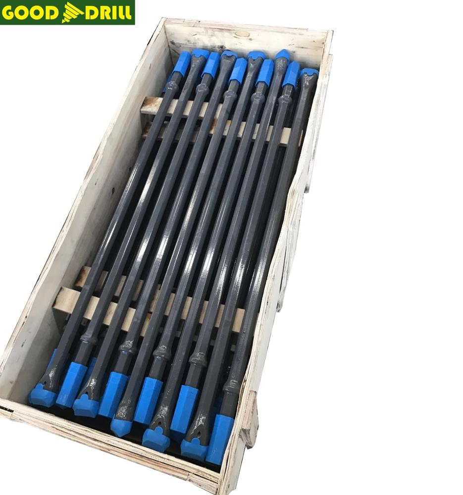 Hex Shank H22 H25 Taper Drill Rod 7 11 12 Degree Conical Forged Integral Jack Hammer for Coal Mining Rock Drilling Steel Carbide