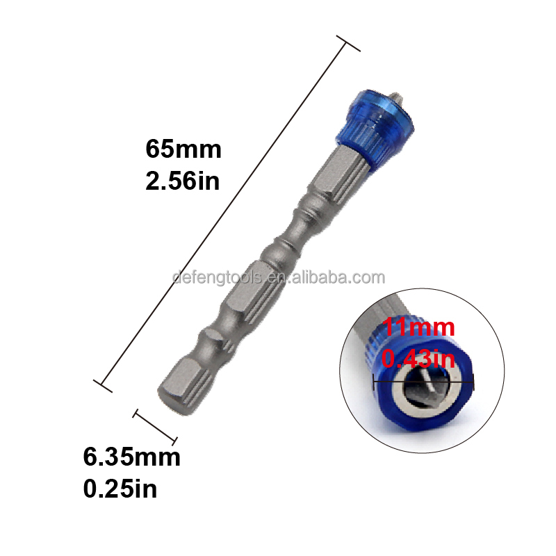 5pc Colorful Magnetic Circle Cross Single Head Screwdriver Head 65mm Magnetic Detachable Position Bit Power Tool Accessory Set