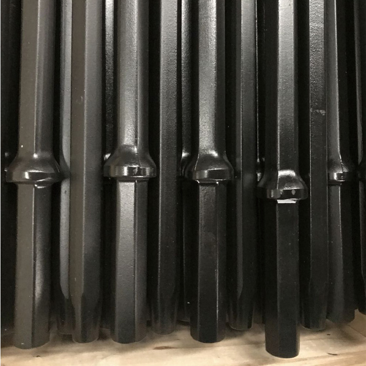 Rock Drilling Steel Integral Drill Rod With Chisel Bit for Mining and Quarrying