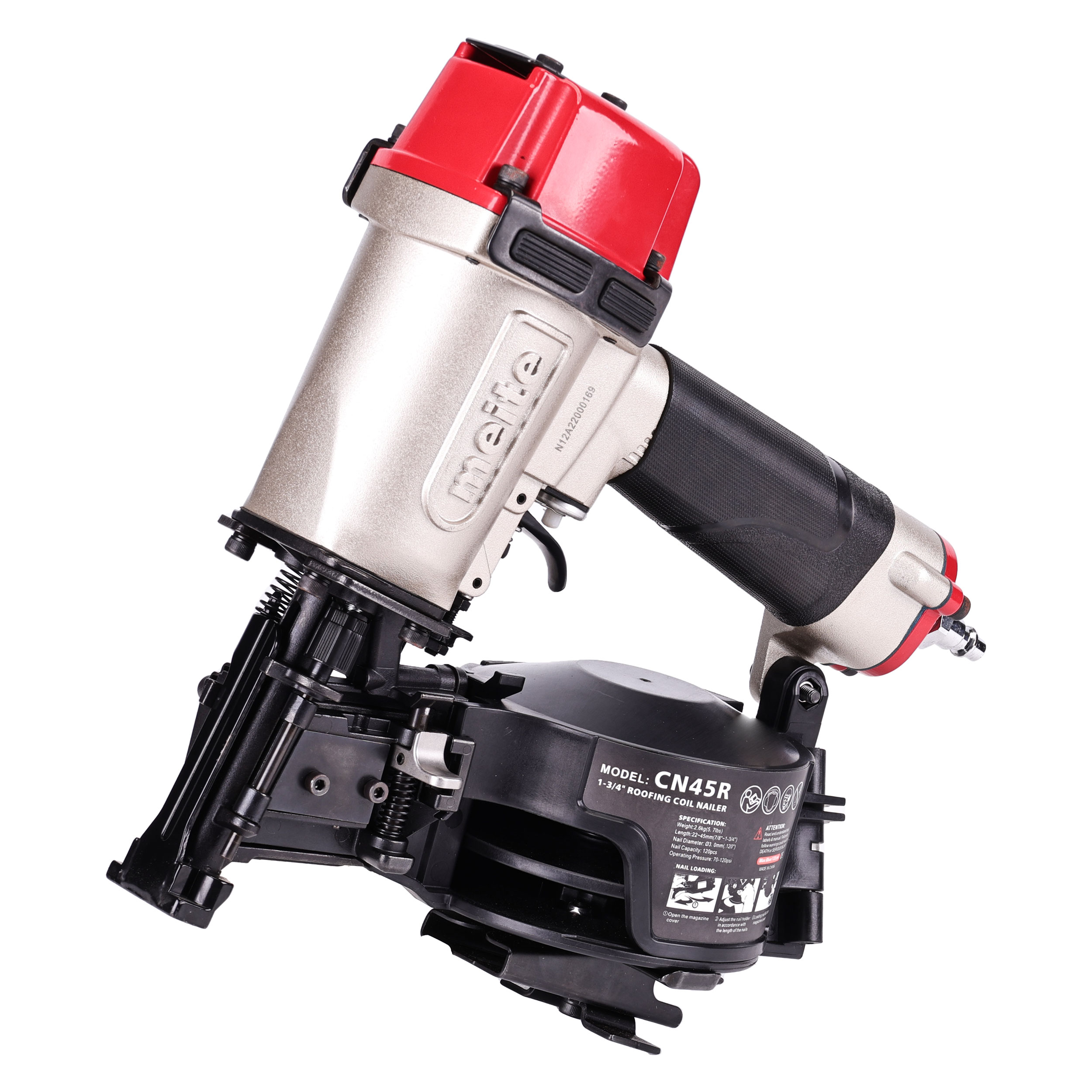 Meite CN45R Roofing Coil Nailer Pneumatic Roof Nail Gun Roof Tool