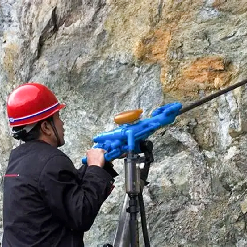 Anke YT28 Pneumatic Rock Drill Hammer Drill with Pump Portable Handheld Drilling Tool 6m Depth for Mining Construction Quarrying