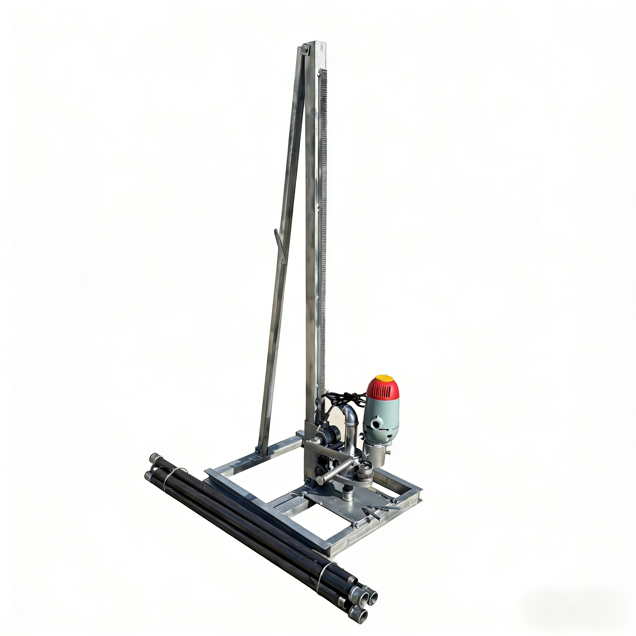 220V 2.2kW Handheld Electric Water Well Drilling Rig 30m Max Depth Portable 100mm Borehole Driller Motor Small Rig For Home Farm