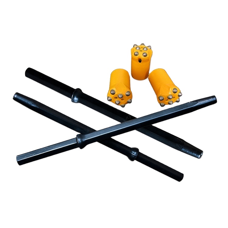 Acedrills Hex22 Mining Multi Function 7 Degree 4ft 8ft Tapered Mining Drill Rod for Small Hole Drilling