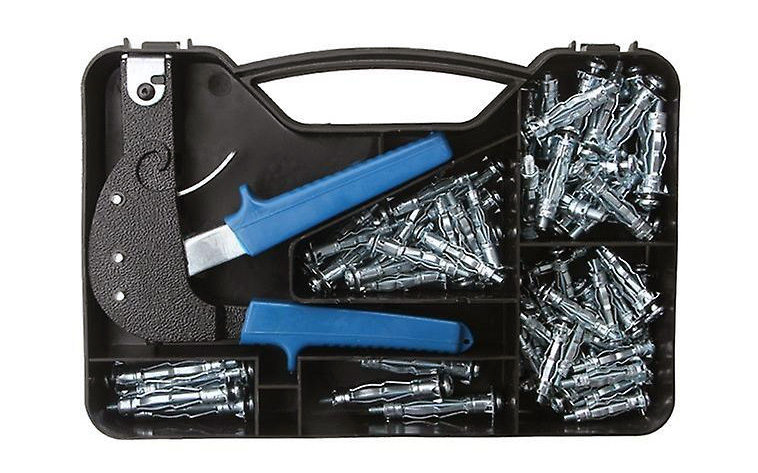 Heavy Duty Gun Wall Metal Setting Tool with Molly Bolt Hollow Drive Wall Anchor Screws Assortment for Cavity Wall Anchor Metal
