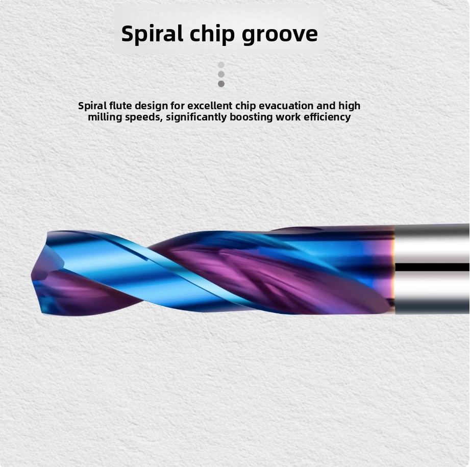 65 Degree Integral Tungsten Steel Super Carbide Drill Nano Blue Coating High Hardness Shank Twist Drill for Metal Drilling