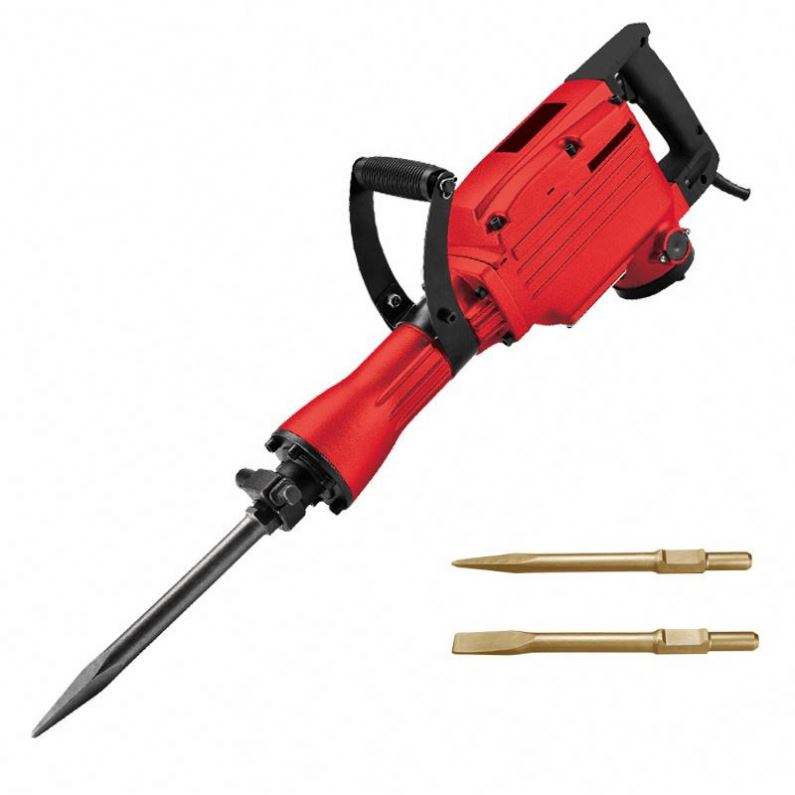 3600W Professional Heavy Duty Handheld Electric Power Hammer Drill 125A Demolition Jack Hammer Rock Concrete Pick Industrial DIY