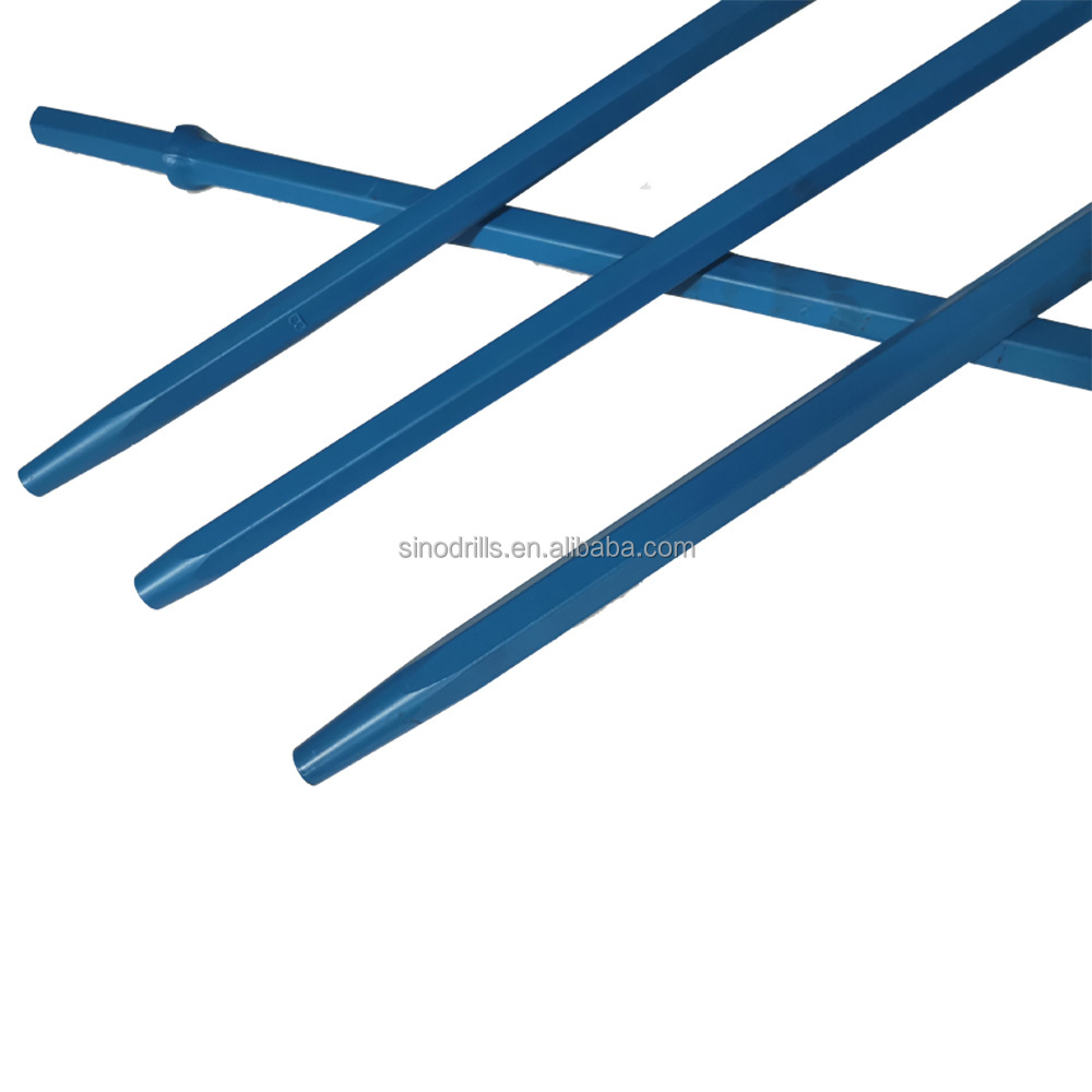 Multi Function Barrenos Conicos H22x108 Tapered Drill Rod Close Up