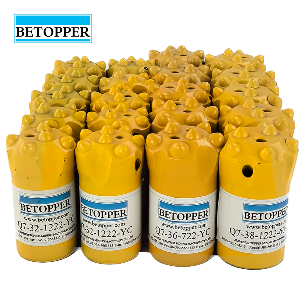 New Design Taper Button Bit for Extremely Hard Rock 30-50mm Diameter 7 11 12 Degree Button Drill Bit for Quatze Quarry