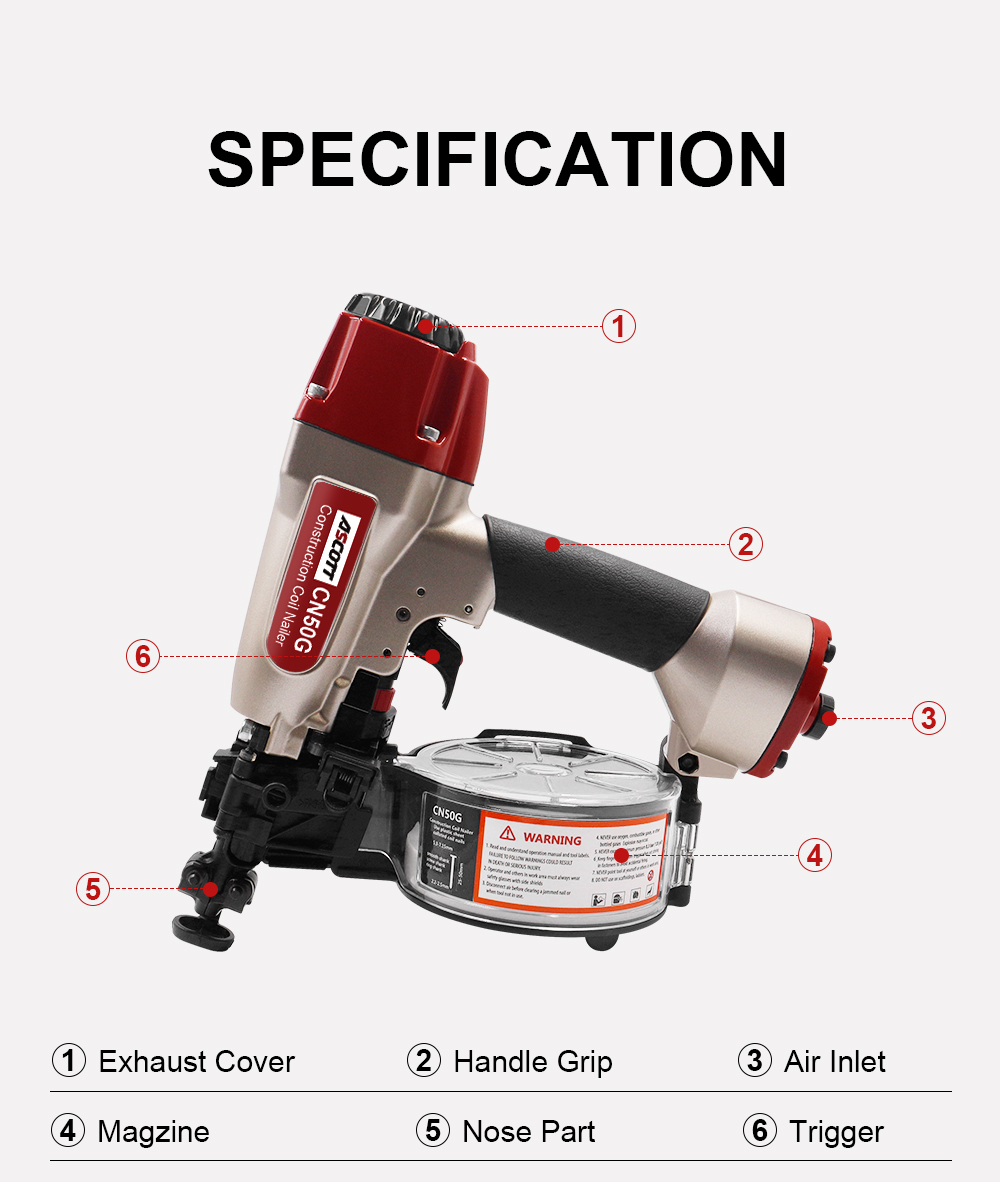 Specifications Coil Nail Gun Sheet 2